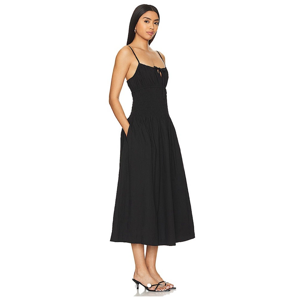 Ciao Lucia Barbara Dress Smocked Bodice BLACK LARGE - Picture 2 of 9